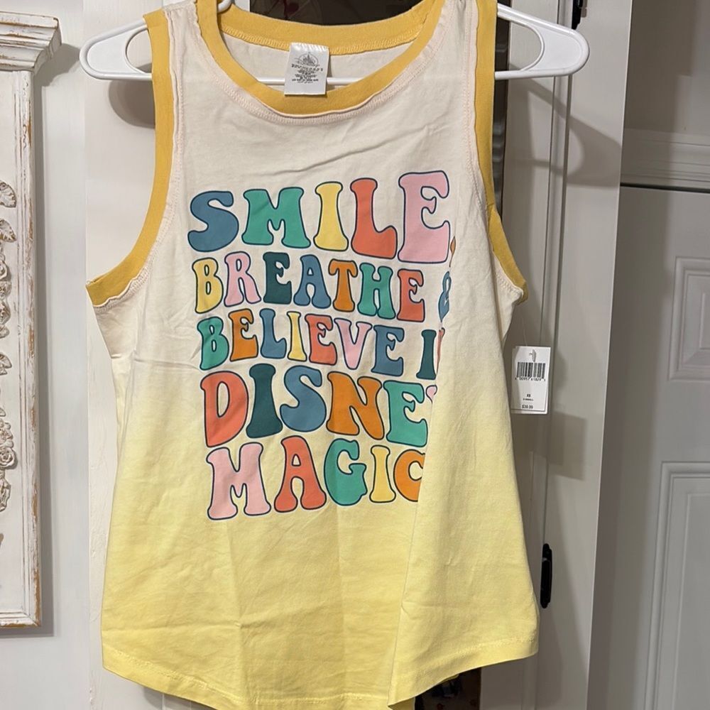 NWT Disney Magic Womens Yellow Tank Top